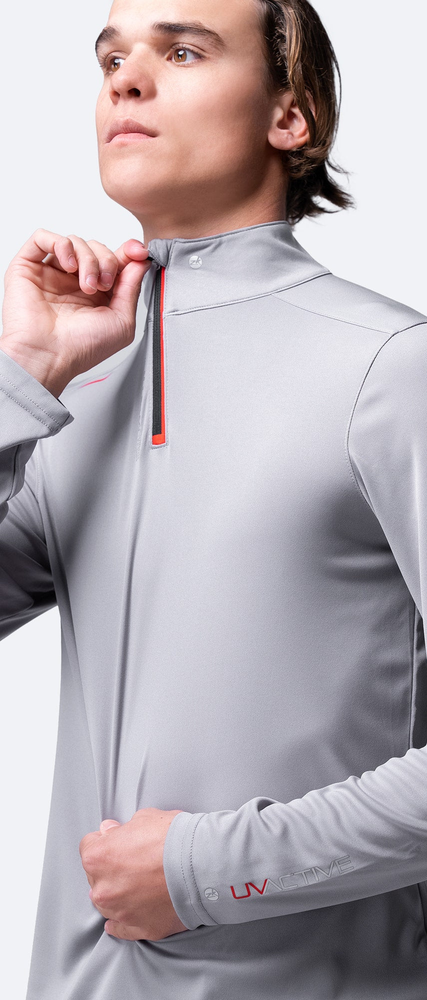 Mens UVActive UPF50+ High Collar Top