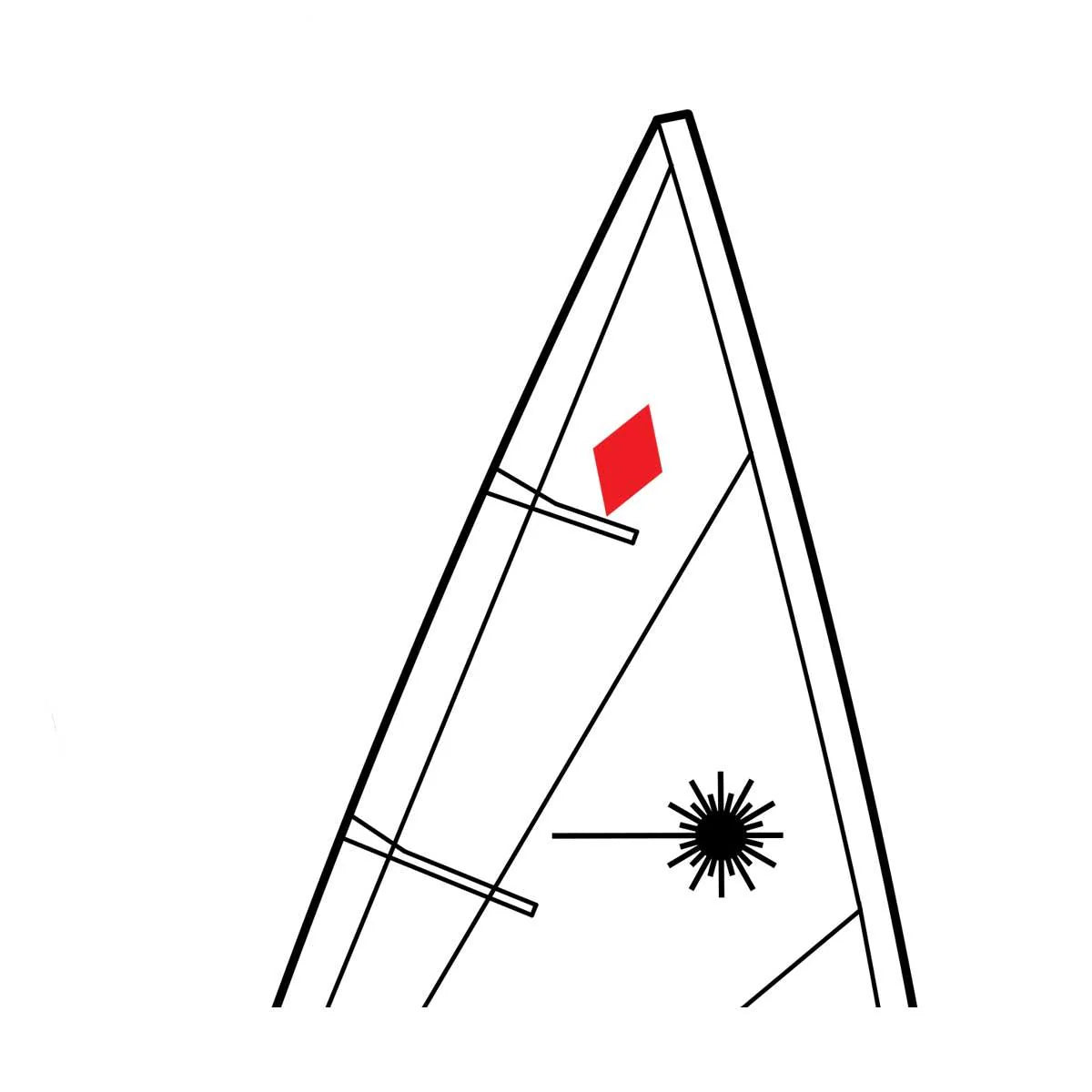 Red rhombus ILCA