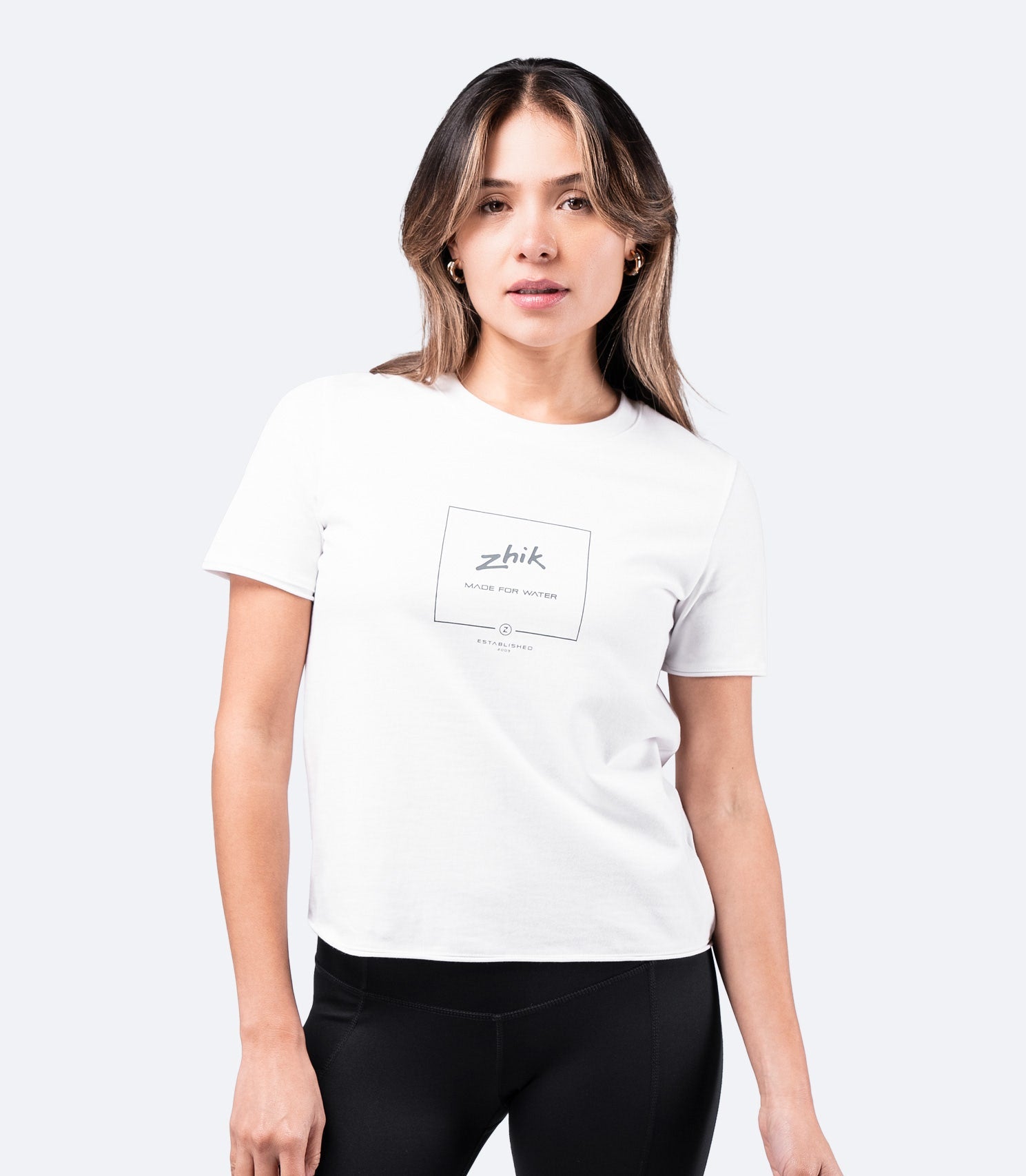 Womens Composite Print Cotton T-shirt