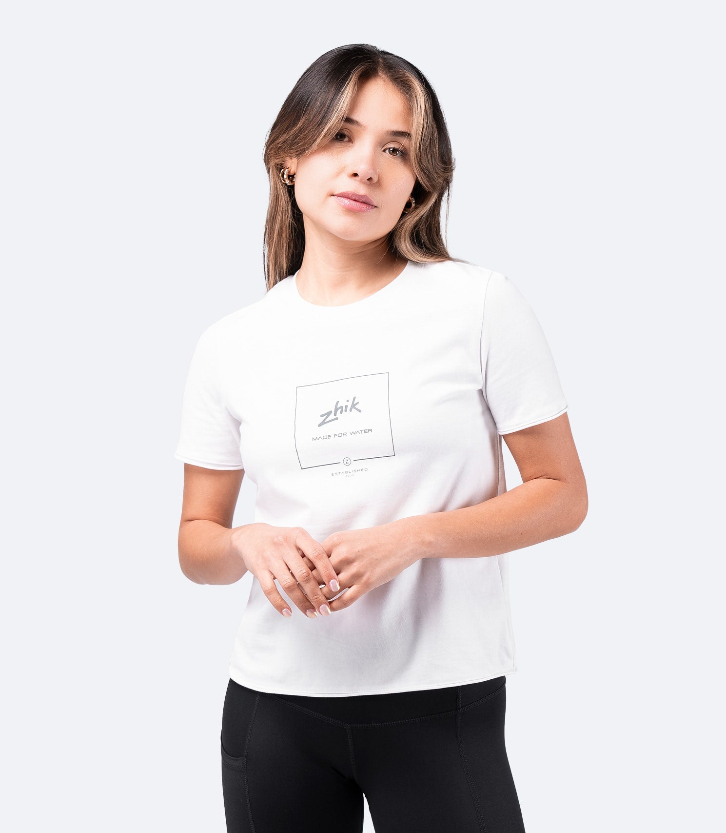 Womens Composite Print Cotton T-shirt