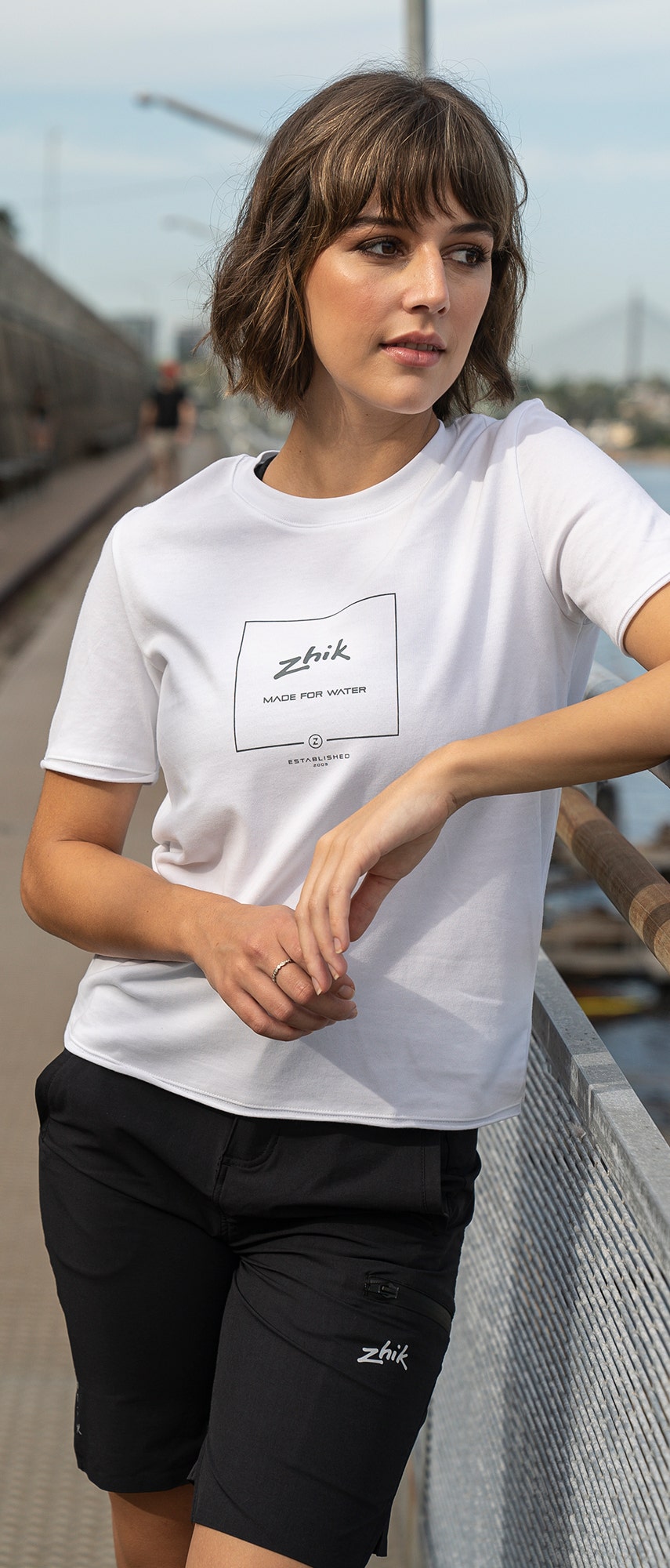 Womens Composite Print Cotton T-shirt