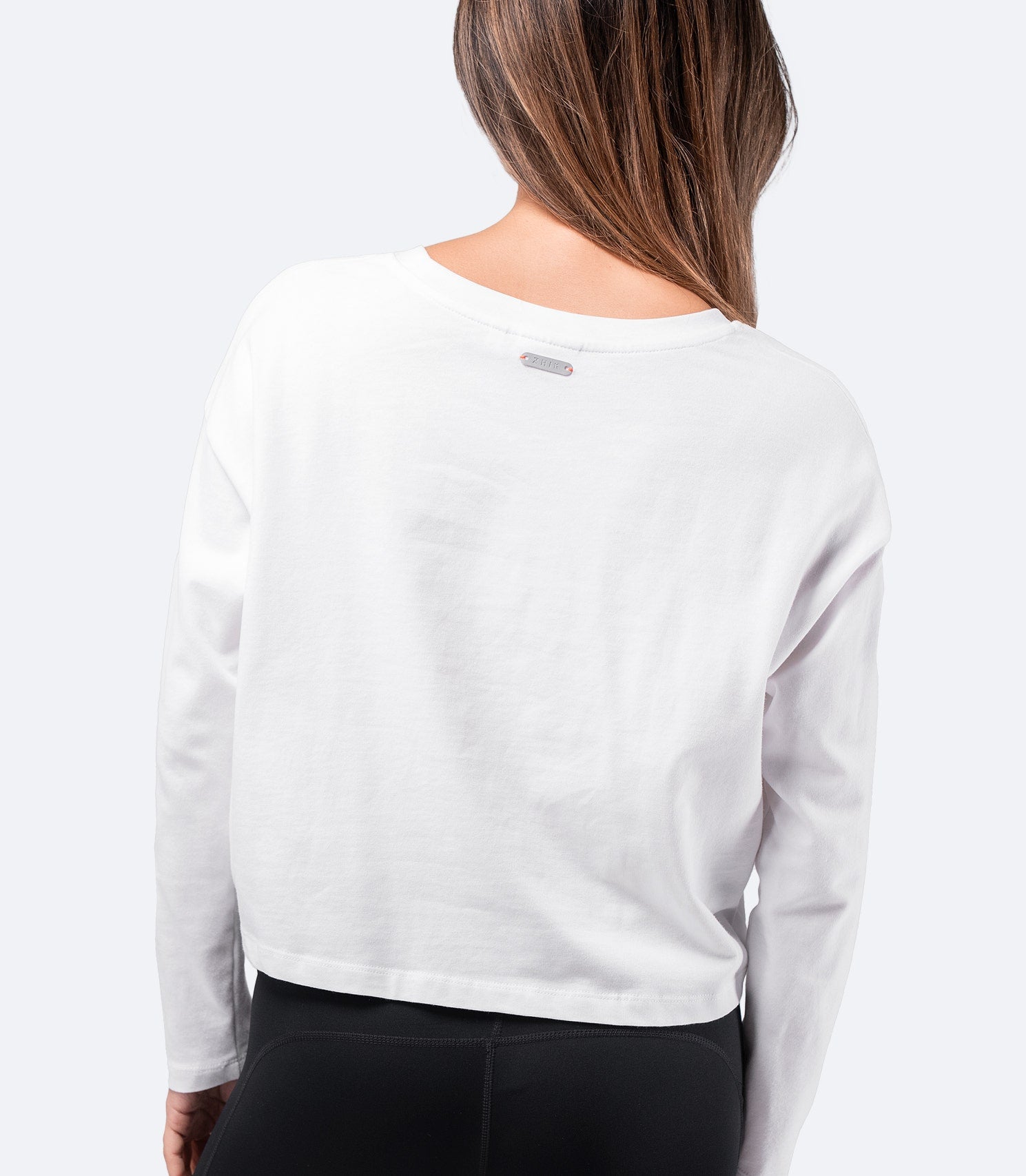 Womens Compass Print Long Sleeve Cotton T-Shirt