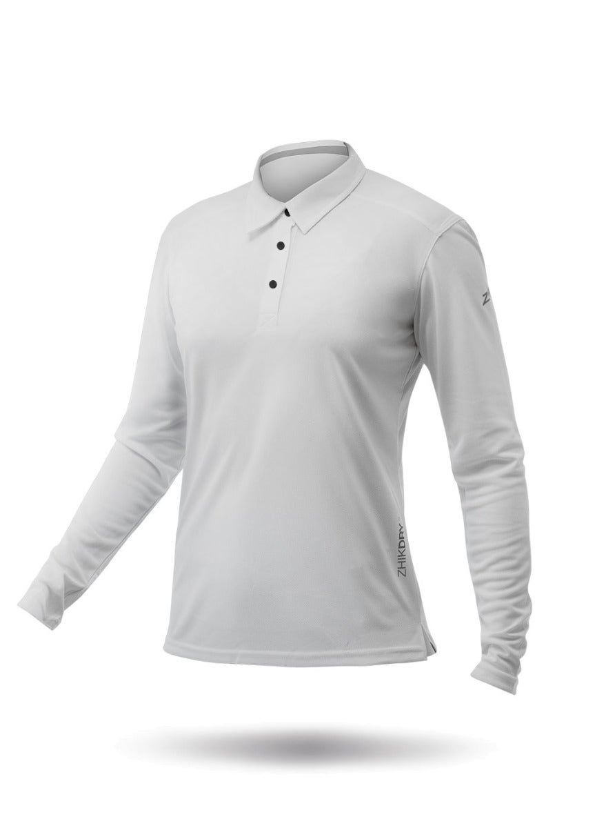 Womens ZhikDry LT Long Sleeve Polo - Ash
