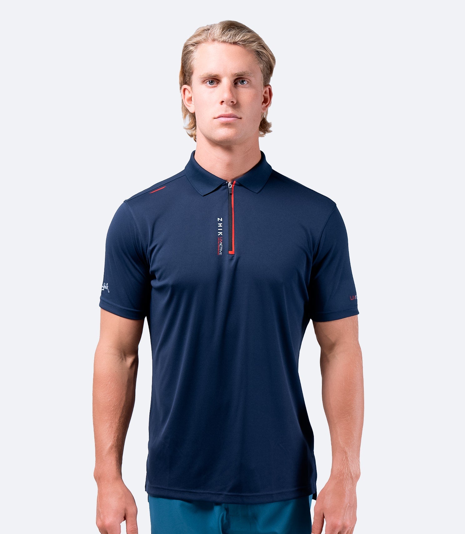 Mens UVActive UPF50+ Zip Sports Polo