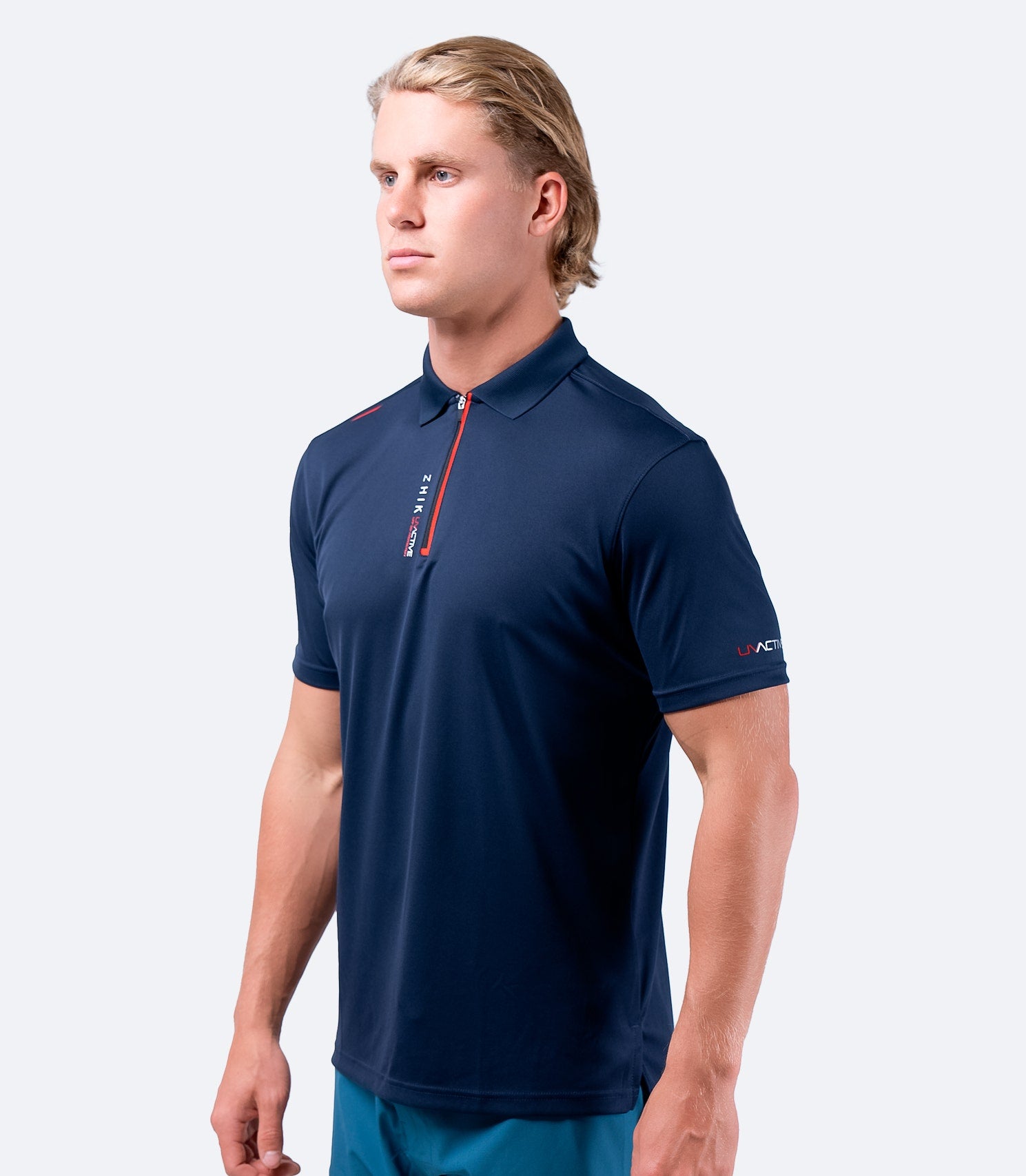 Mens UVActive UPF50+ Zip Sports Polo