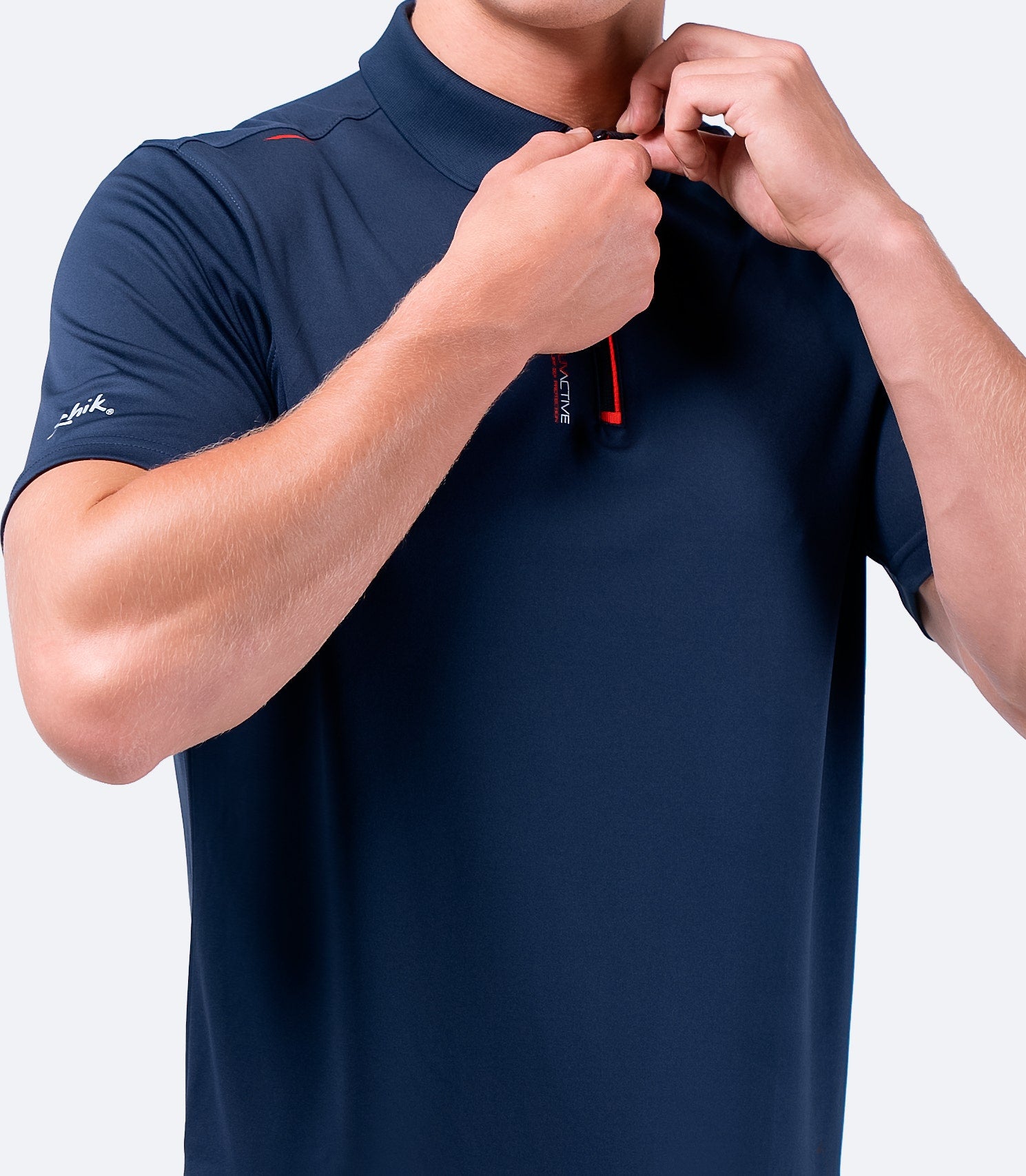 Mens UVActive UPF50+ Zip Sports Polo