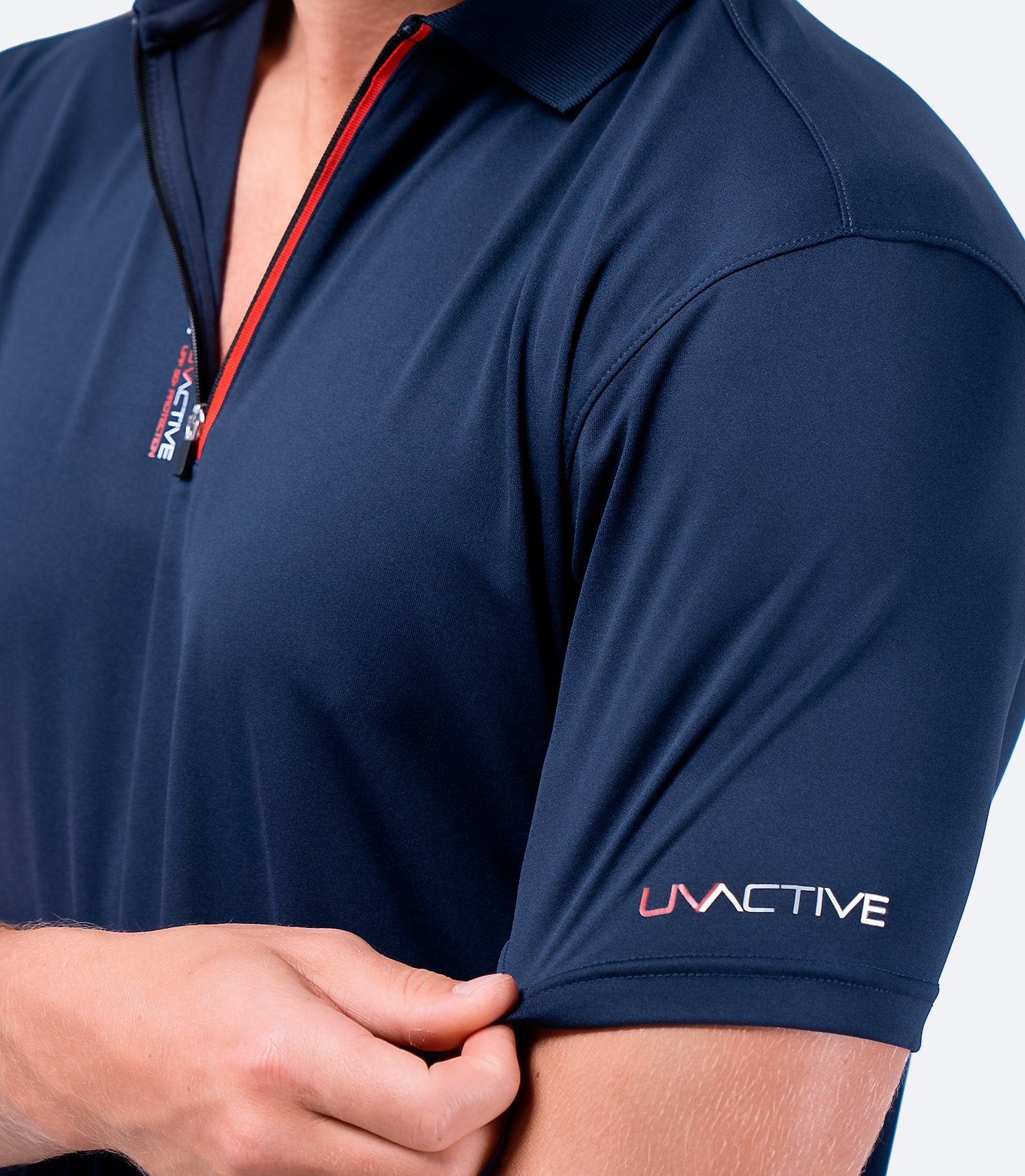 Mens UVActive UPF50+ Zip Sports Polo