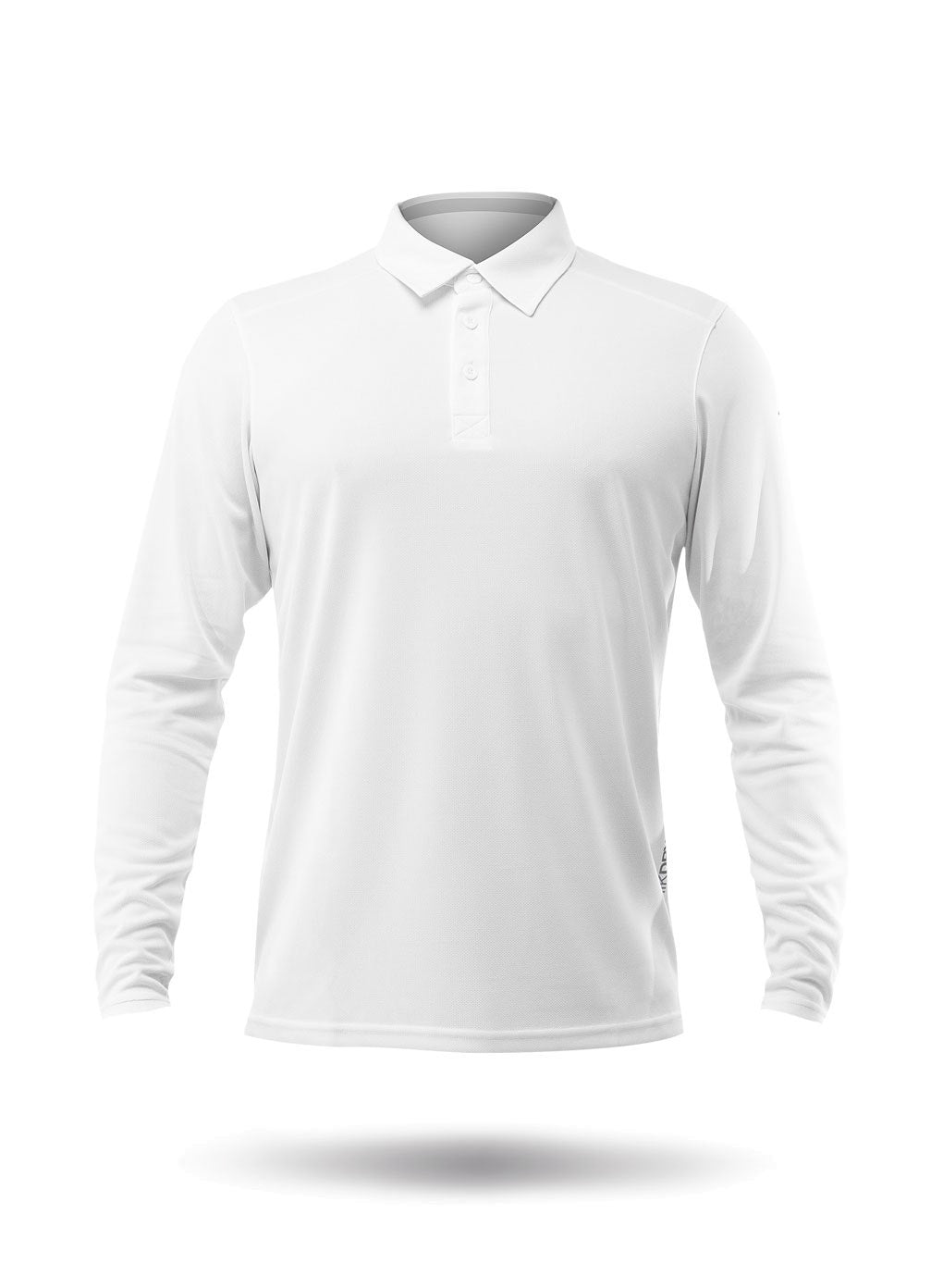 Mens ZhikDry LT Long Sleeve Polo - White