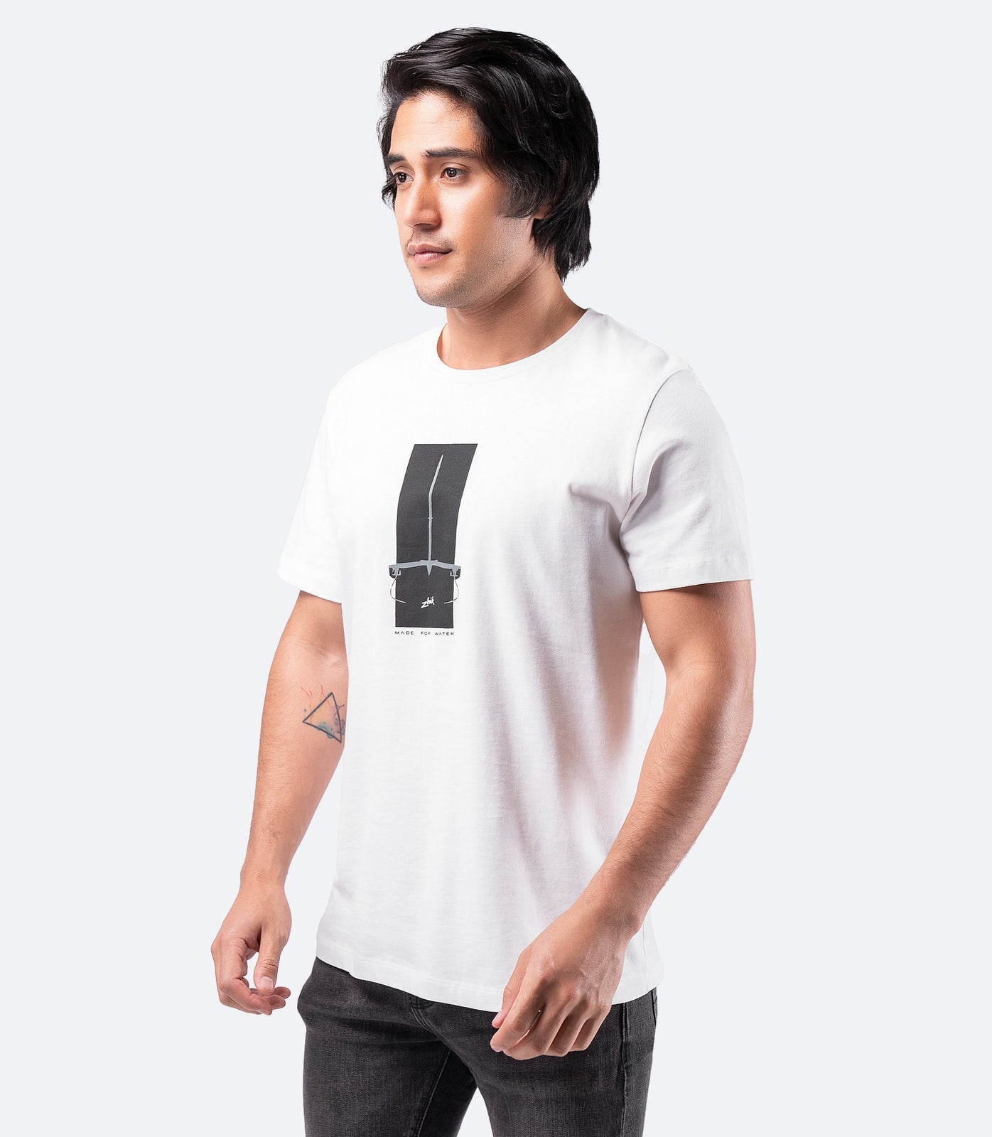 Mens Photo Print Cotton T-shirt