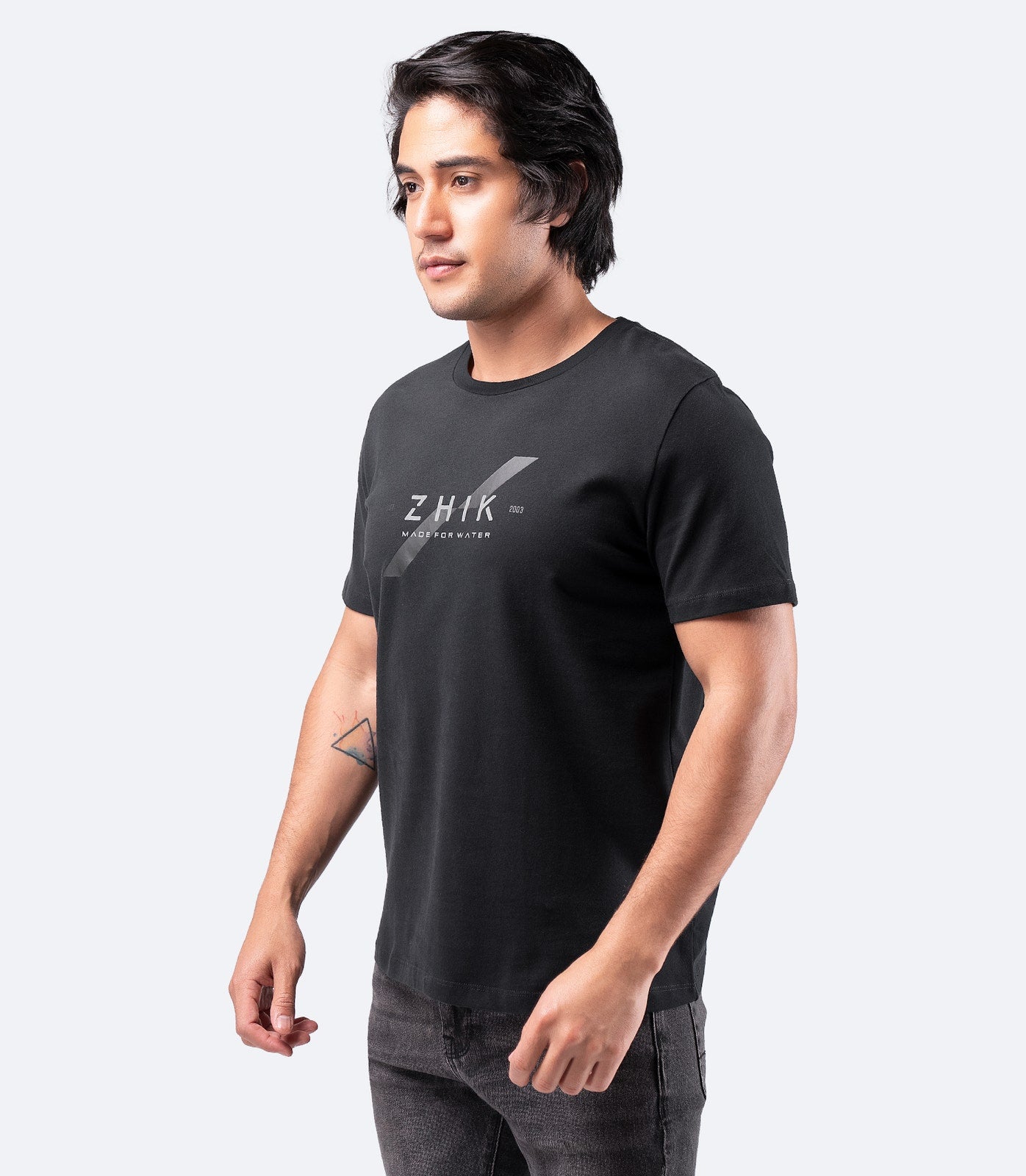 Mens Slash Print Cotton T-Shirt